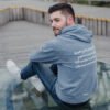 Sudadera con Capucha para Hombres- Blue Jean "ESPERARÉ" Sal. 37,7