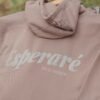 Sudadera con Capucha Unisex - Hoodie Color Latte - "ESPERARÉ"  Salmo 37,7